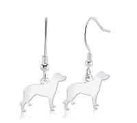 Mylee London Large Munsterlander Silhouette Silver Earrings - Yes - Hook