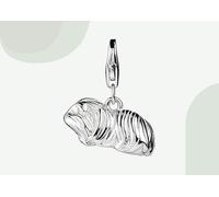 Mylee London Long Haired Guinea Pig Silver Charm - No - Clip On Charm