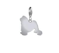 Mylee London Lowchen Silhouette Silver Charm - No - Clip On Charm