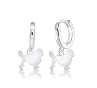 Mylee London Lowchen Silhouette Silver Earrings - Yes - Huggie Hoop
