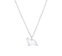 Mylee London Maltese Silhouette Silver Necklace - Personalised - No