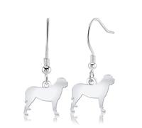 Mylee London Mastiff Silhouette Silver Earrings - No - Hook