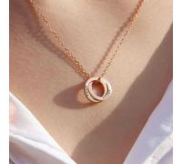 Mylee London Mother's Day Rose Gold Personalised Ring Necklace - 20" - Yes - 4