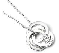Mylee London Mother's Day Sterling Silver Personalised Ring Necklace - 20" - No - 4