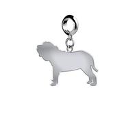 Mylee London Neapolitan Mastiff Silhouette Silver Charm - Yes - Slider Charm