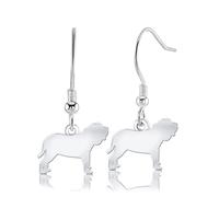 Mylee London Neapolitan Mastiff Silhouette Silver Earrings - Yes - Hook