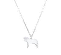 Mylee London Neapolitan Mastiff Silhouette Silver Necklace - Personalised - Yes