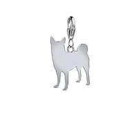 Mylee London Norwegian Buhunds Silhouette Silver Charm - Clip On Charm - No