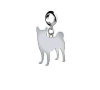 Mylee London Norwegian Buhunds Silhouette Silver Charm - Slider Charm - Yes