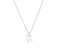 Mylee London Norwegian Buhunds Silhouette Silver Necklace - Personalised - No
