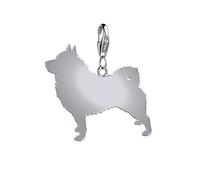 Mylee London Norwegian Elkhound Silhouette Silver Charm - No - Clip On Charm