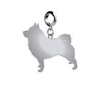 Mylee London Norwegian Elkhound Silhouette Silver Charm - No - Slider Charm