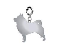 Mylee London Norwegian Elkhound Silhouette Silver Charm - Yes - Slider Charm