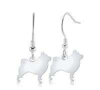 Mylee London Norwegian Elkhound Silhouette Silver Earrings - Yes - Hook