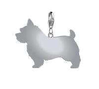 Mylee London Norwich Terrier Silhouette Silver Charm - Yes - Clip On Charm