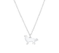 Mylee London Nova Scotia Duck Tolling Retriever Silhouette Silver Necklace - Personalised - Yes