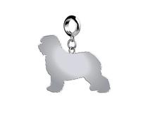 Mylee London Old English Sheepdog Silhouette Silver Charm - Yes - Slider Charm