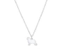 Mylee London Old English Sheepdog Silhouette Silver Necklace - Personalised - No