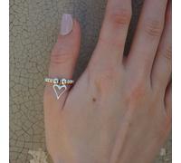 Mylee London Open Heart on Silver Ball Bead Ring - Yes