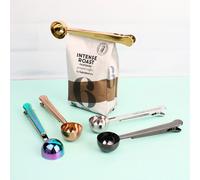 Mylee London Personalised Coffee Scoop and Bag Clip - Rainbow - Yes