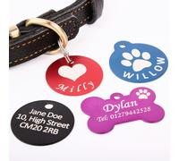 Mylee London Personalised Dog ID Tag - Purple - Round