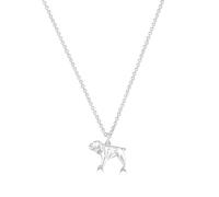 MYLEE London Personalised English Bulldog Silver Necklace - Custom Engraved Sterling Silver Jewellery for Dog Lovers (24" Chain)