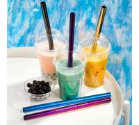 Mylee London Personalised Metal Boba Bubble Tea Straws - Matte Black