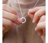 Mylee London Personalised One Ring Silver Necklace - No - 24"