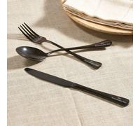 Mylee London Personalised Stainless Steel 3 Piece Cutlery Set - Black - No