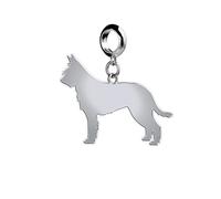 Mylee London Picardy Sheepdog Silhouette Silver Charm - Yes - Slider Charm