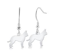 Mylee London Picardy Sheepdog Silhouette Silver Earrings - Yes - Hook