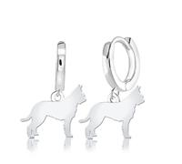 Mylee London Picardy Sheepdog Silhouette Silver Earrings - Yes - Huggie Hoop