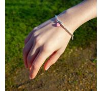 Mylee London Pink Enamel Heart on Silver Ball Bead Bracelet - No - Child