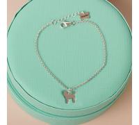 Mylee London Poodle Silhouette Chain Bracelet - Personalised - Sterling Silver - No