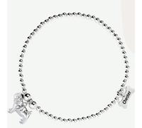 Mylee London Pug Silver Ball Bead Bracelet - Personalised - No