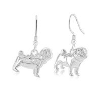 Mylee London Pug Silver Earrings - No - Hook