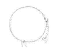 Mylee London Rottweiler Silhouette Silver Chain Bracelet - Personalised - Yes