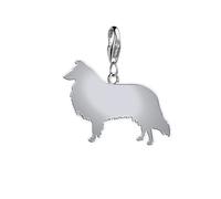 Mylee London Rough Collie Silhouette Silver Charm - No - Clip On Charm