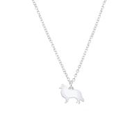 Mylee London Rough Collie Silhouette Silver Necklace - Personalised - Yes