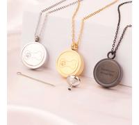 Mylee London Round Pet Ashes Necklace - Personalised - Black - No - Black