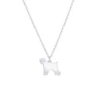 Mylee London Russian Black Terrier Silhouette Silver Necklace - Personalised - No