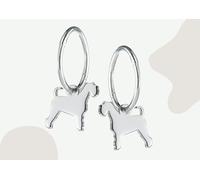Mylee London Schnauzer Silhouette Silver Earrings - Yes - Hoop