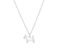 Mylee London Scottish Terrier Silhouette Silver Necklace - Personalised - Yes