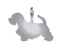 Mylee London Sealyham Terrier Silhouette Silver Charm - Clip On Charm - Yes