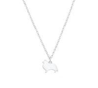 Mylee London Shetland Sheepdog Silhouette Silver Necklace - Personalised - Yes