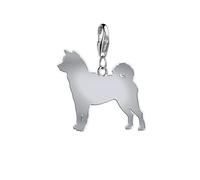 Mylee London Shiba Inu Silhouette Silver Charm - No - Clip On Charm