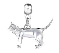 Mylee London Short-Haired Cat Silver Charm - Slider Charm - No