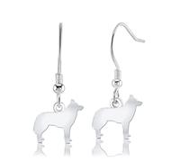 Mylee London Siberian Husky Silhouette Silver Earrings - Yes - Hook
