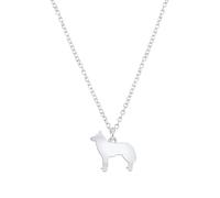 Mylee London Siberian Husky Silhouette Silver Necklace - Personalised - Yes