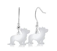 Mylee London Skye Terrier Silhouette Silver Earrings - No - Hook